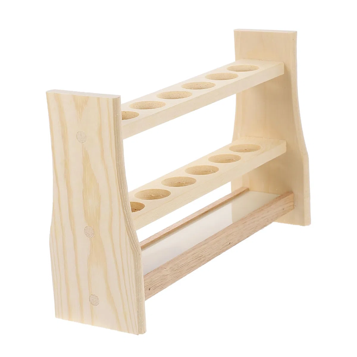 iplusmile Portaprovette in Legno, Espositore per Provette da Laboratorio, Pratico e Salvaspazio, Design Semplice per Casa e Laboratorio
