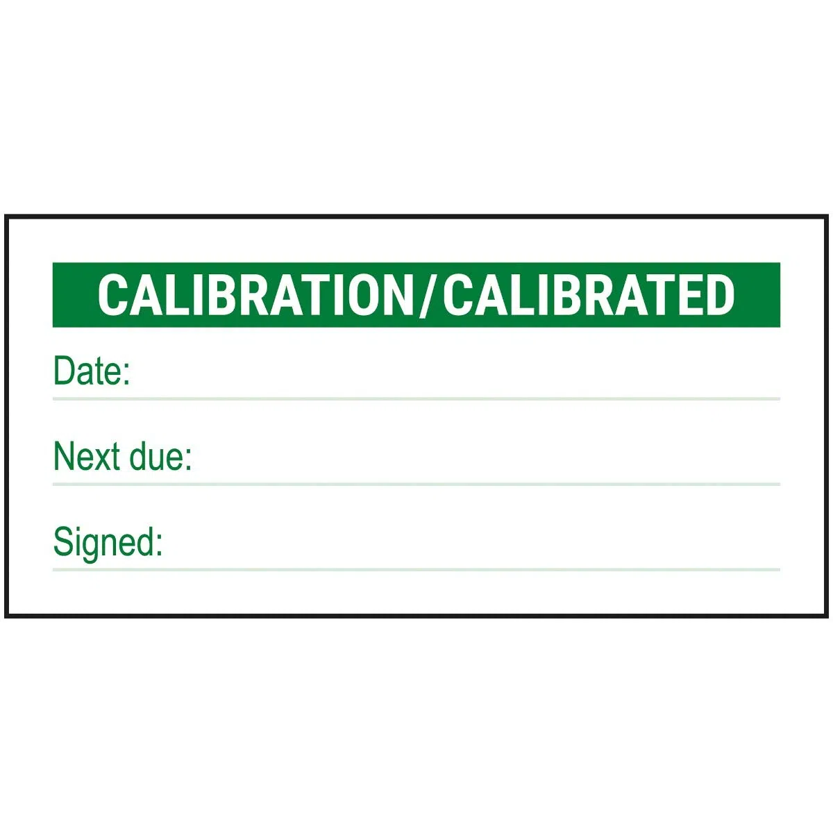 VSafety Write - Adesivo calibrato/calibrato – verde – 51 x 25 mm (numero di 250)