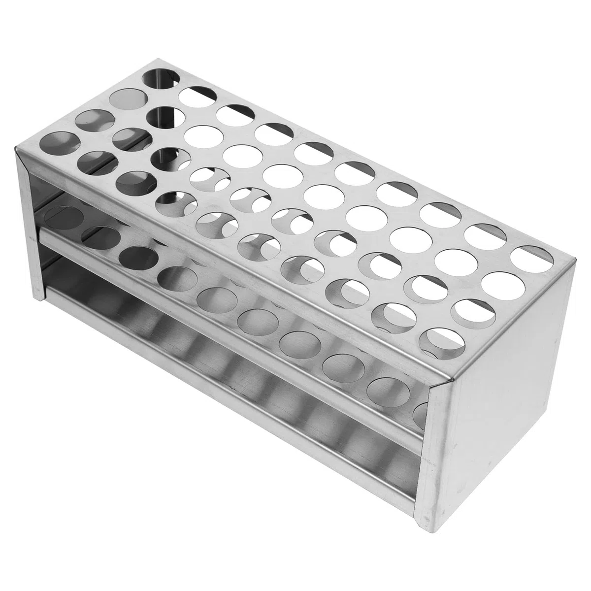 BETOOKY Supporto per Provette da Centrifuga in Acciaio Inox 40 Fori per Tubi ≤17mm, Portaprovette da Laboratorio Resistente ad Alte Temperature, Organizer Compatto per Esperimenti