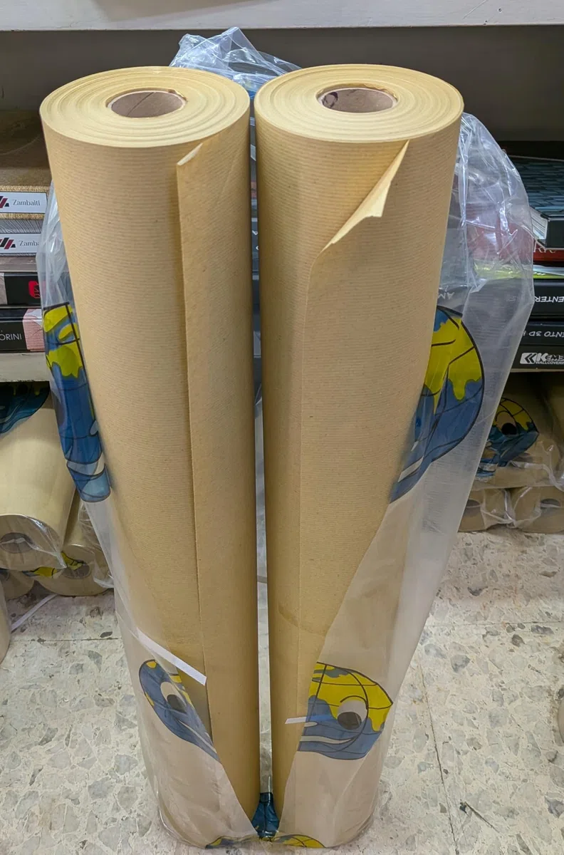 KIT 2 Rotoli Carta Avana per Mascheratura, 60CM X 150 Metri, Carta da Imballaggio per Carrozzeria
