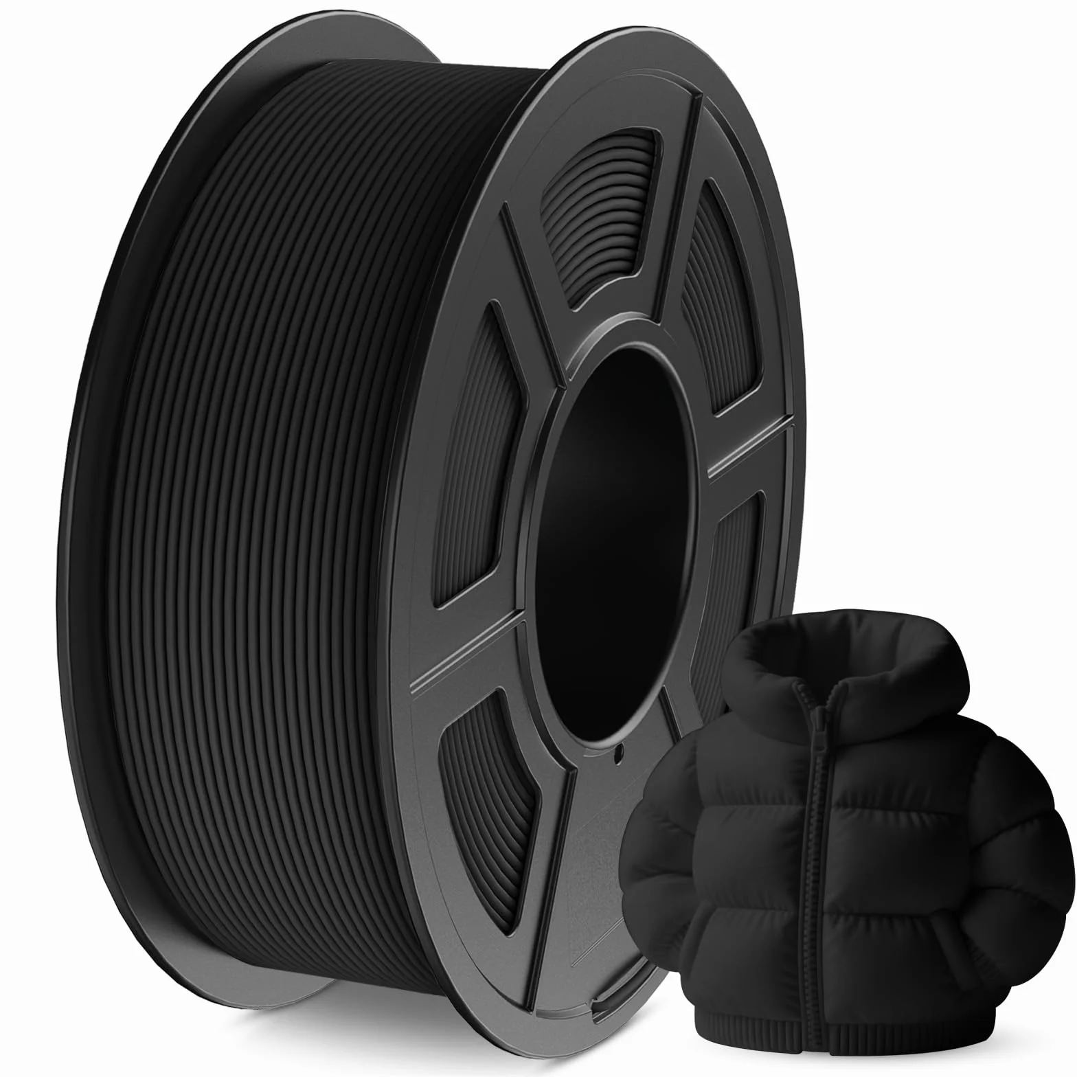 JAYO Filamento PLA Matte 1.75 mm per Stampante 3D, Precisione Dimensionale +/- 0,03 mm, Bobina da 1,1 kg (2,42 libbre), 363 Metri, Nero