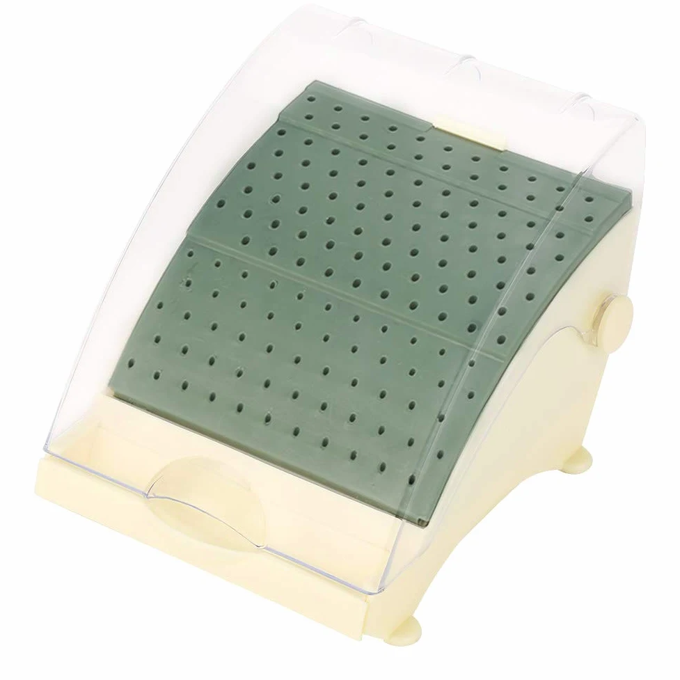 Portafrese Dentali, Porta Apparecchio Denti, 142 Fori Porta Frese Dentali Custodia, Block Stand Disinfezione Burs Station Organizer Scatola Apertura Laboratorio Dentistico Dentista Cassetto Estraibile