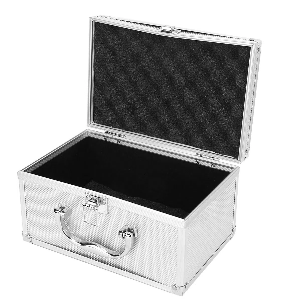 ASHATA Custodia rigida in alluminio - Valigetta portautensili portatile per strumenti e attrezzature