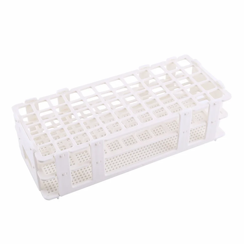 Porta provette - Organizzatore per provette in plastica Supporto per rack Organizzatore per provette laboratorio 60 fori 3 strati Foro 16mm