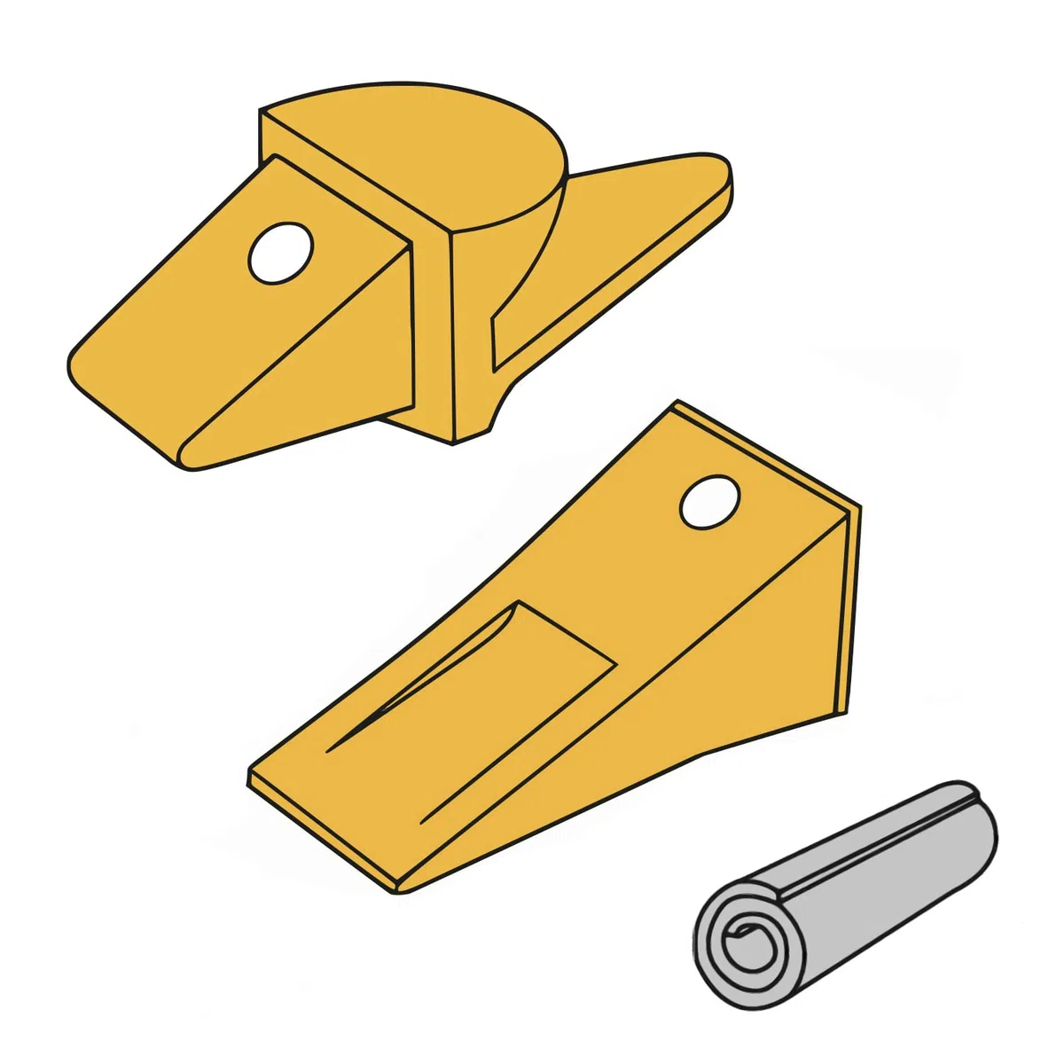 Portapunta + Punta dente per mini escavatori dente mini pale minipala miniescavatore E500