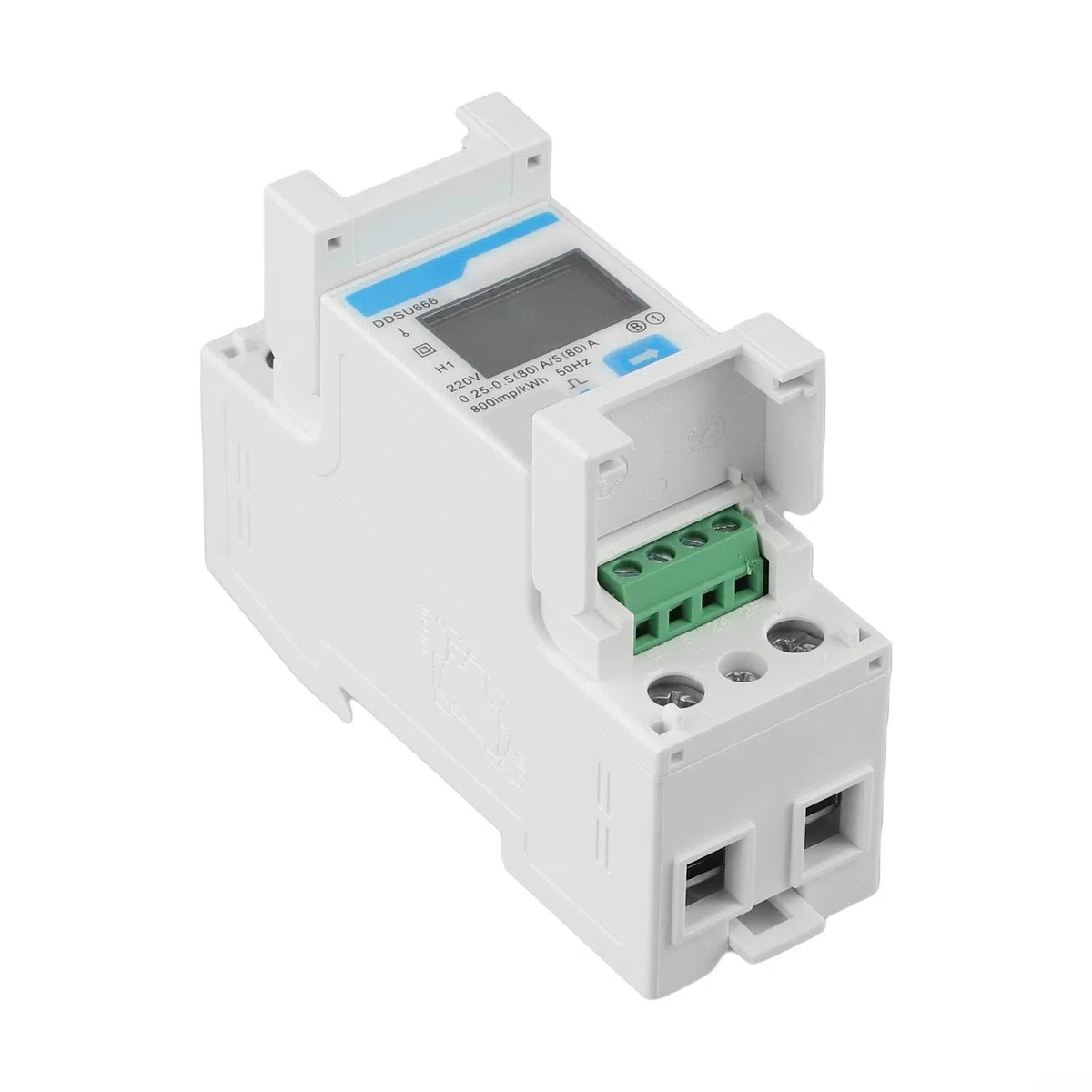 DDSU666 Contatore di energia elettrica monofase 80A 220-240V con RS485 per dispositivo di monitoraggio solare fotovoltaico e caricatore per veicoli elettrici DIN Rail Energy Monitor