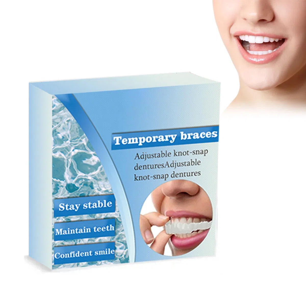 Grgowe Denti Finti Protesi Per Faccette, Faccette Dentali Protesi, Faccette Dentali Universali, Protesi Modellabile per Uomini E Donne, Cappuccio non poroso in silicone