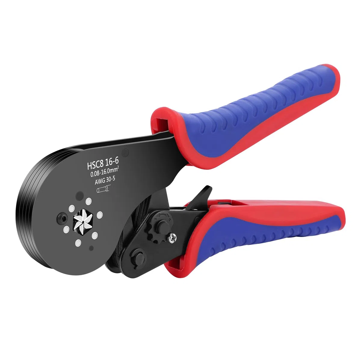 AOOWU Pinza Crimpatrice Esagonale, Strumenti di Crimpatura per Terminali da 0,08-16mm², Crimpatrice Capicorda Elettrica per Cavo Elettrici,Manutenzione del Elettrico