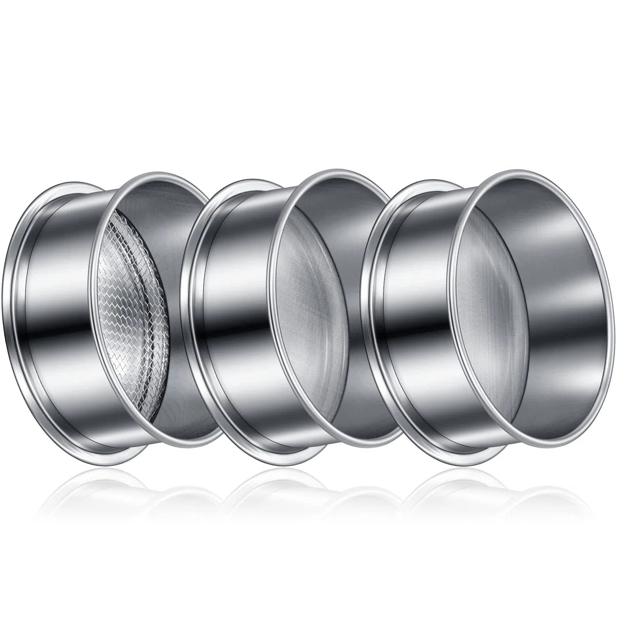 3 setacci da laboratorio in acciaio inox 304, 200 maglie (0,074 mm), 80 maglie (0,18 mm), 10 maglie (2 mm), setaccio per test di apertura, diametro 10 cm, setaccio per test economici con etichette per