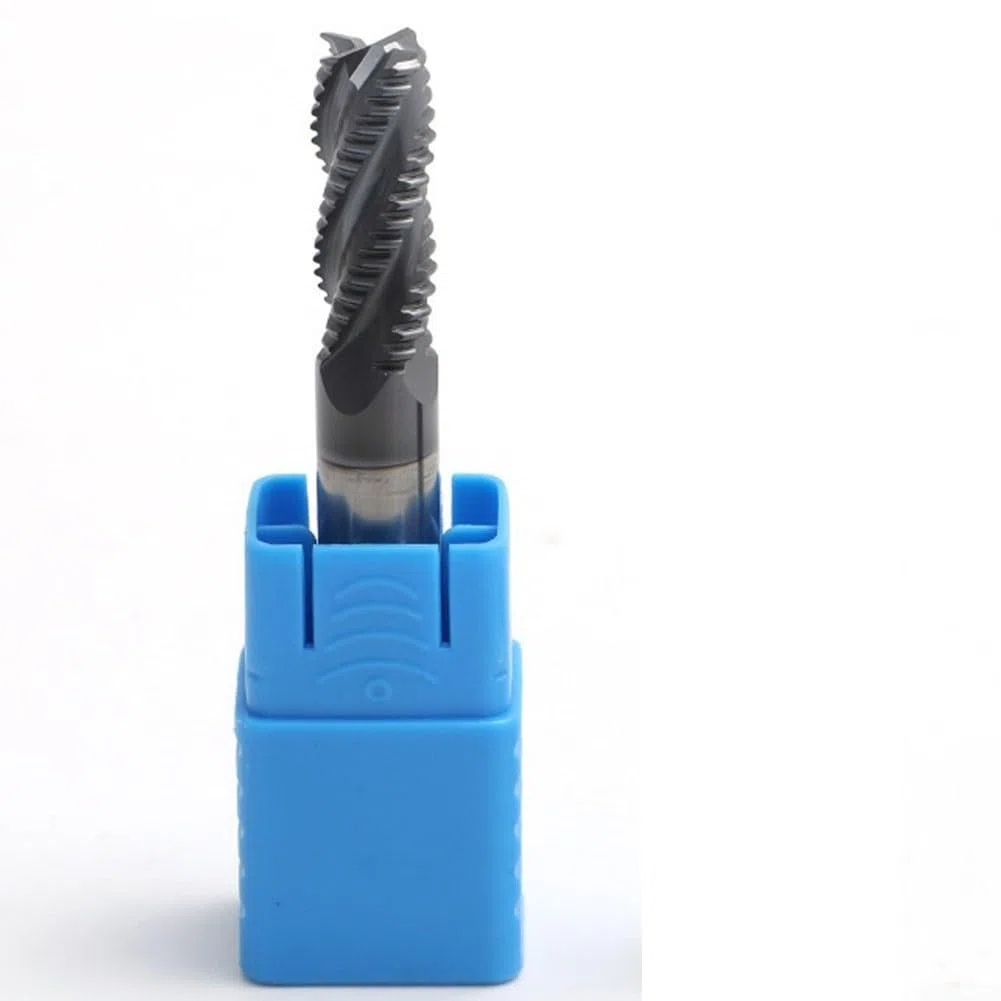Fresa per sgrossatura in metallo duro a 4 denti con rivestimento multistrato AlTiN per HPC, progettata per il taglio grezzo efficiente di metalli duri e leghe non ferrose (10 mm)