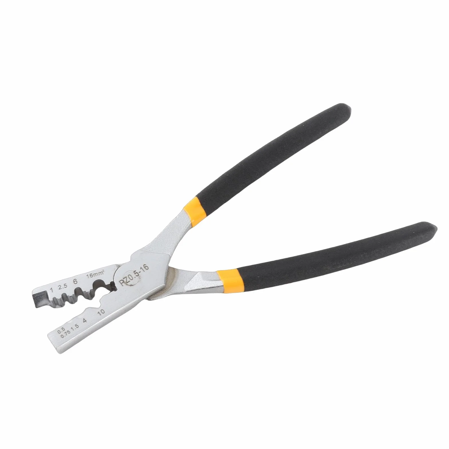 Estink Pinza a Crimpare Estink, Acciaio al Carbonio, con Cricchetto, per Capicorda Isolati 0,5-16 mm²