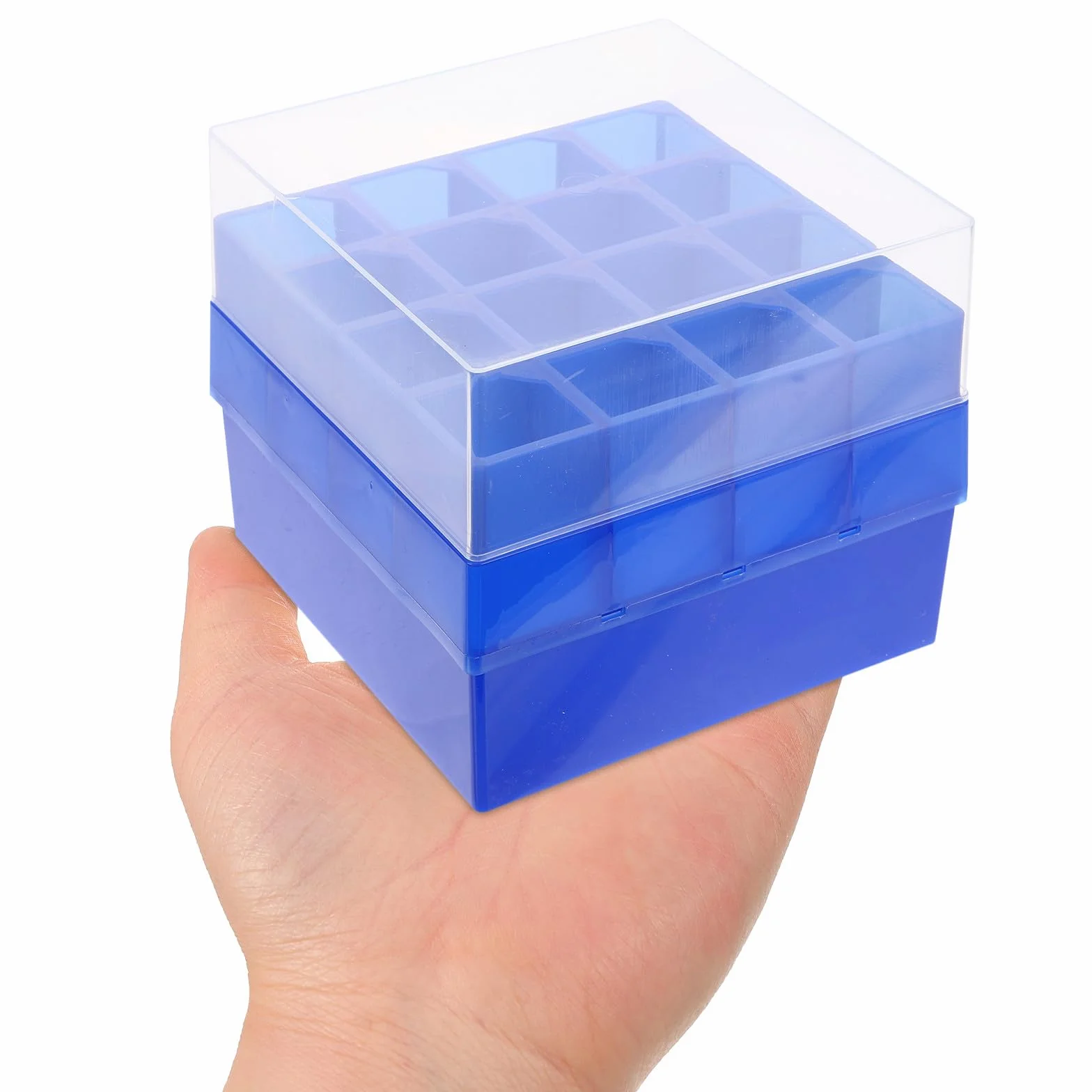 Contenitore Frigorifero in Plastica per 16 Tubi Centrifuga da 50ml, Scatola Congelatore Salvaspazio Identificazione Numerica, per Ricerca Scientifica e Scuola