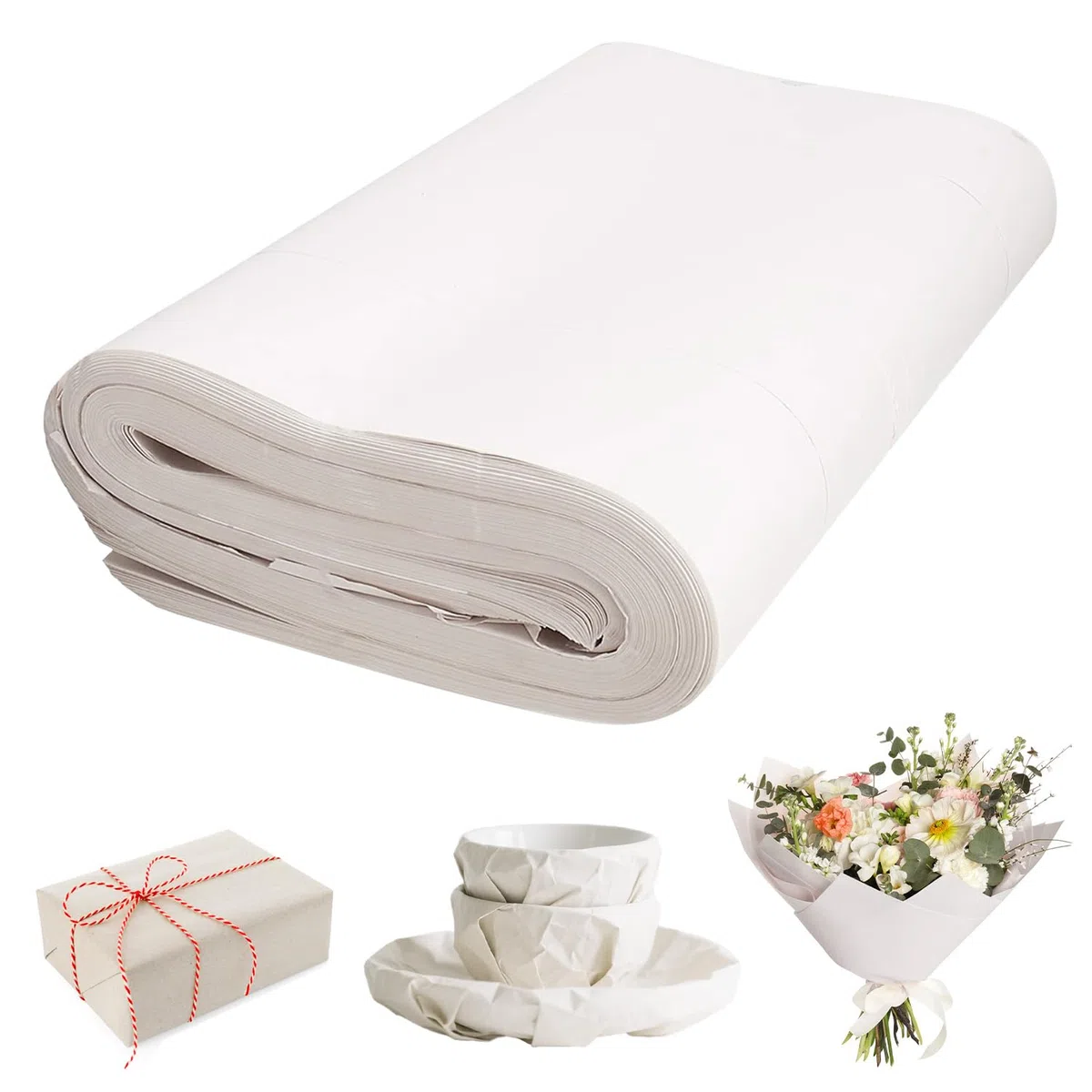 Carta Imballaggio, 100 Fogli Carta per Imballaggio, 68 x 40 cm Riciclabile e Durevole Carta da Pacchi, Carta Pacchi Adatto per Traslochi Decorazioni Artigianato