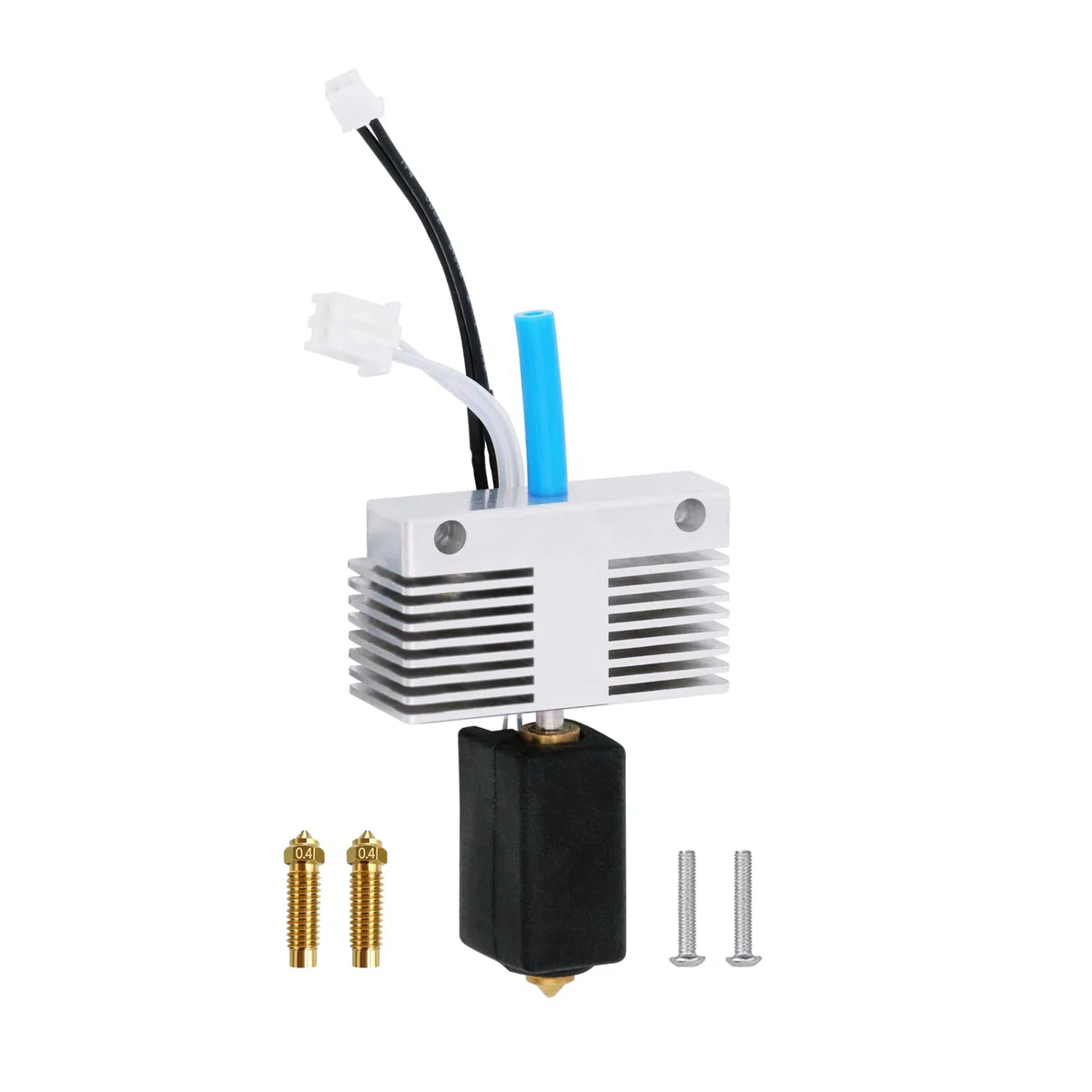 Kit Hotend per Elegoo Neptune 4 Plus/Neptune 4 Max, estrusore interamente in metallo, Hot End Kit, blocco riscaldante ad alta temperatura con 2 ugelli in ottone da 0,4 mm