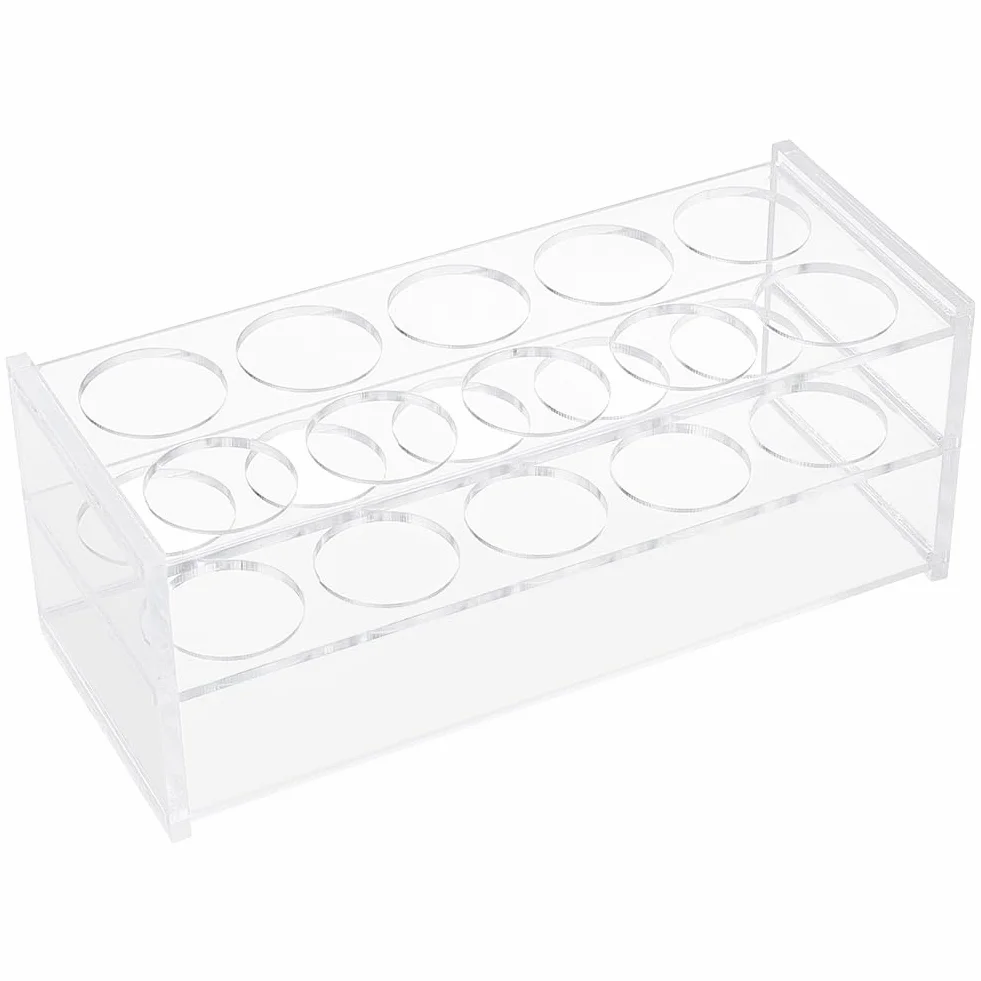 OLYCRAFT 12 zoccoli acrilico chiaro Rack tubo di prova 3mm foro trasparente acrilico Rack porta-provette Centrifuga porta-provette Labortory Display Stands per 5ml provette laboratorio di chimica