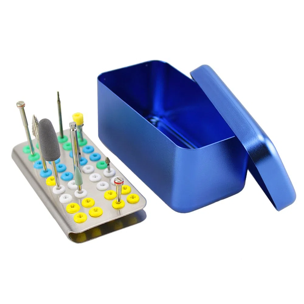 Supporto custodia per scatola per disinfezione autoclavabile Earlywish per foderi endodontici 60 fori
