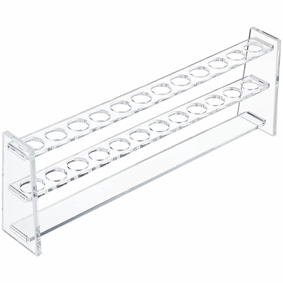 OLYCRAFT Portaprovette In Acrilico Trasparente Da 26x4.4x9cm con Supporto per Provette A 12 fori per Provette Da 10 ml Espositori per Provette Trasparenti per Forniture di Attrezzature Da Laboratorio