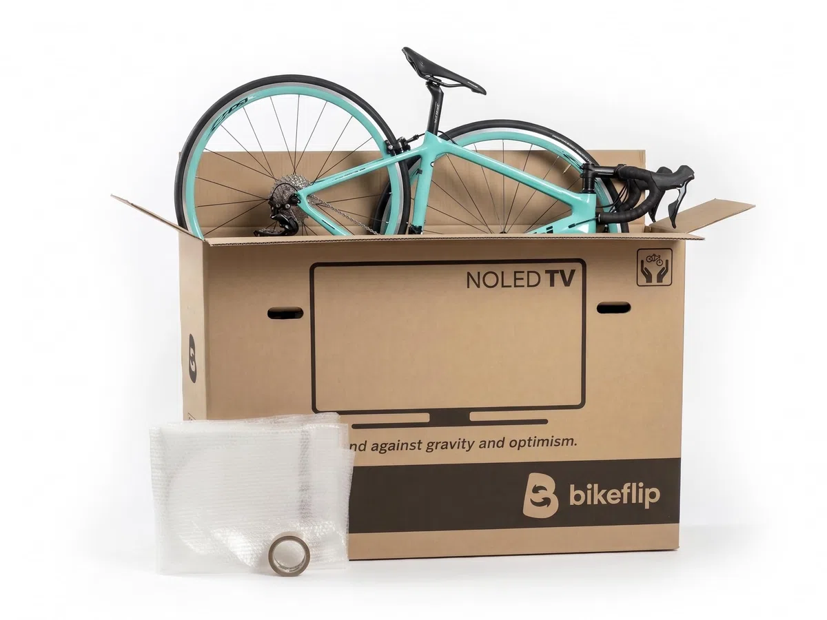 Bikeflip Box Scatola per Spedizione Bici da Corsa con Montaggio Rapido, Ideale per Viaggi e Trasporto Corriere, Disponibile in Tre Dimensioni (SMALL)