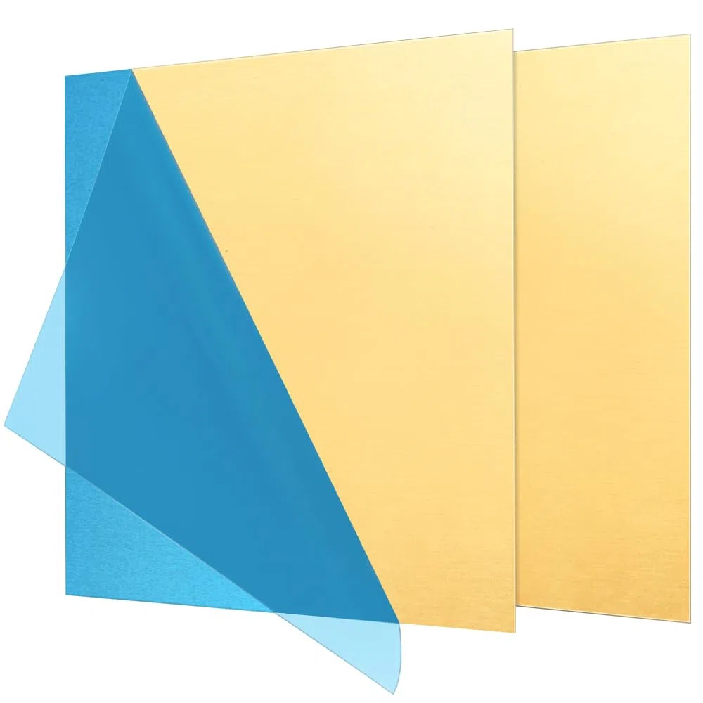 2 Pezzi Piastra in Ottone 150mmx150mmx1mm Fogli di Lamiera Sottile Piastra in Lamina di Metallo per Elettricità Riparazione Industria e Fai da Te