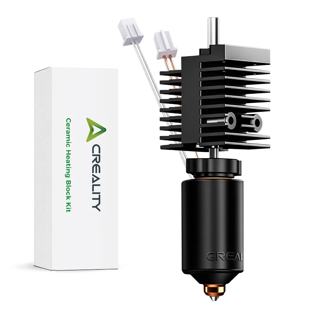 Creality Ufficiale K2 Hotend Kit, Blocco Riscaldante in Ceramica con Kit Ugello a Cambio Rapido, Supporta 350 °C Alte Temperature Fino, Kit Hotend con Estrusore Integrato Interamente in Metallo